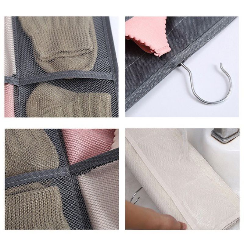 Túi treo tường đựng đồ lót, tất 30 ô tiện dụng chất đẹp