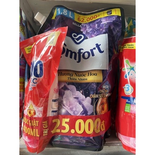 Nước xả comfor mỗi gói tặng kèm nước giặt omo
