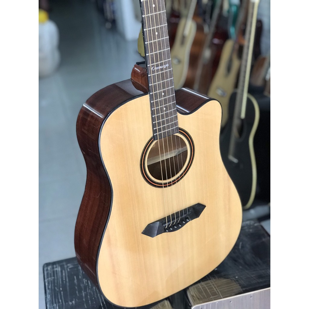 [Tặng kèm phụ kiện] Đàn guitar acoustic Omugo gỗ mahogany