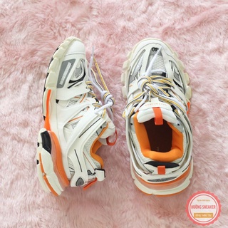 GIẦY THỂ THAO SNEAKERS NAM NỮ BA LEN TRACK 3.0 MÀU TRẮNG CAM