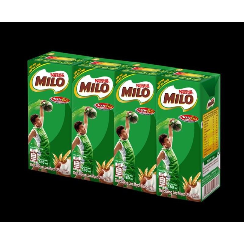 Mua 1 thùng tặng 1 lon milo 240ml . Thùng 48 hộp Sữa lúa mạch Nestlé Milo thùng 48 hộp x 180ml (12x4x180ml)