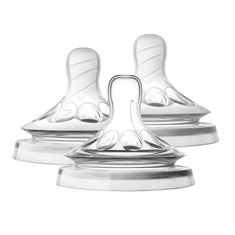 Set 2 Núm Ti Giả Mềm Mại Thay Thế Cho Bình Sữa Avent