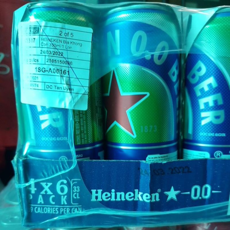 Bia Heineken O.O không độ cồn  . Lốc 24 lon