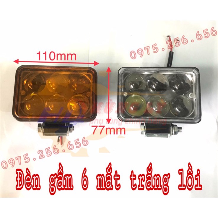 Đèn Gầm 6 mắt trắng lồi Runlai đèn ô tô phụ tùng thay thế phụ tùng Hùng Lỳ