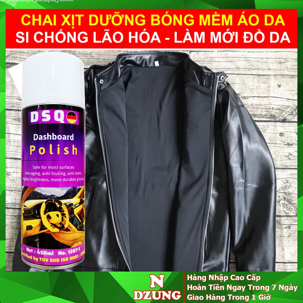 Chai Xịt Dưỡng Bóng Đồ Da - Chống Lão Hóa, Si Dưỡng Mềm Áo Da, Túi Xách Da, Giày Da, Ví Da - DSQ DB Polish