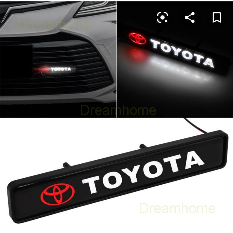 Logo Gắn Trang Trí Lưới Tản Nhiệt Đèn LED Dành Cho Xe Hơi Toyota
