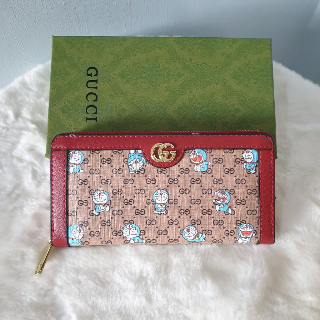 Ví Gucci Dáng Dài Họa Tiết Doraemon Thời Trang Cho Nữ J5127