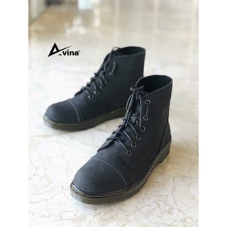 Giầy nam da bò lộn thật cao cổ (100%) AVINA A113 (Bảo hành 12 tháng)