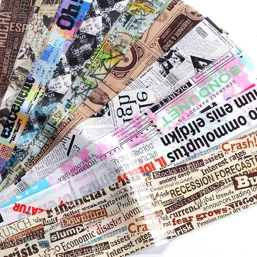 MOCHO Miếng Dán Móng Tay Tự Dính Họa Tiết Đá Hoa Cương / Bầu Trời Sao Graffiti