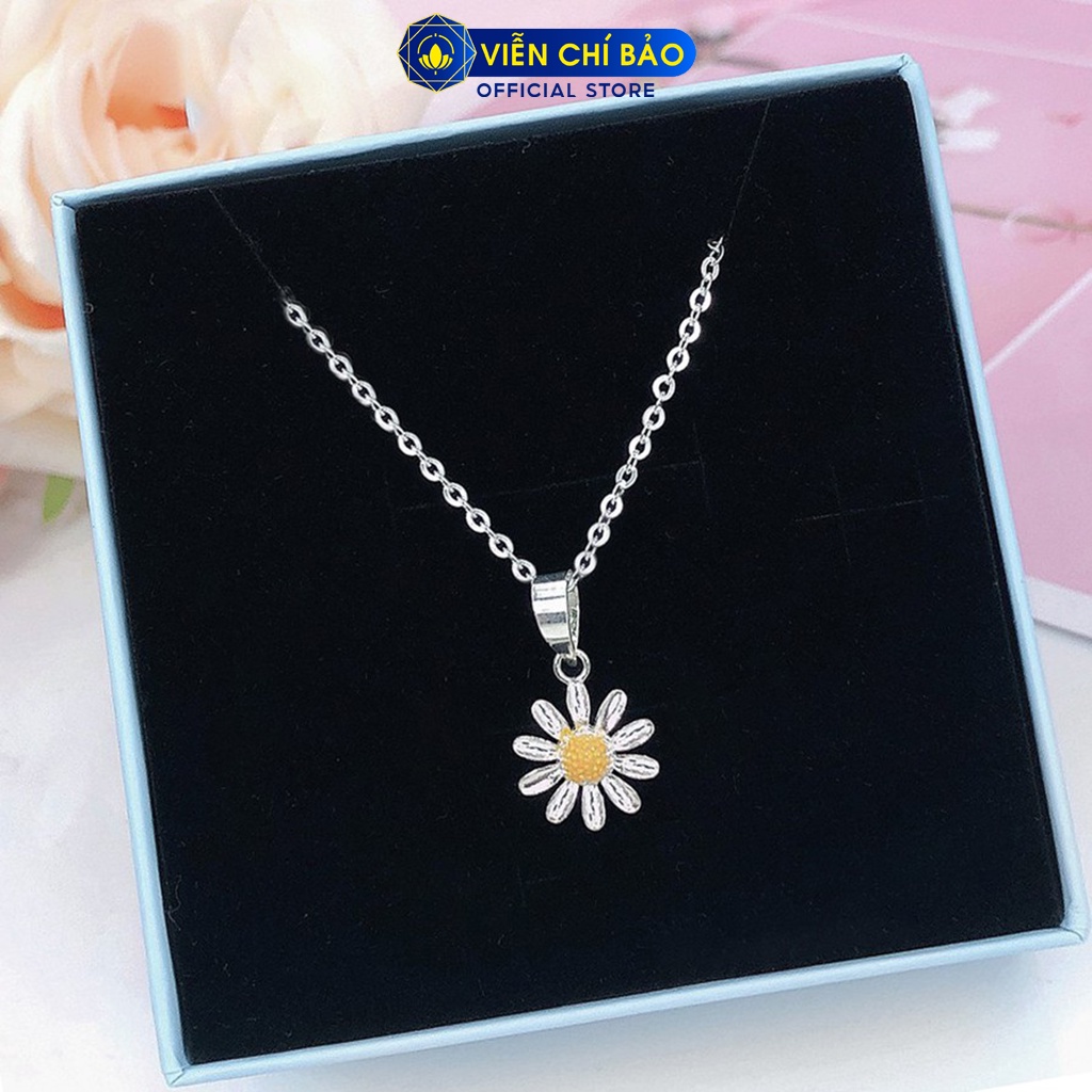 Vòng cổ bạc nữ Cúc họa mi chất liệu bạc 925 thời trang phụ kiện trang sức nữ Viễn Chí Bảo D400753