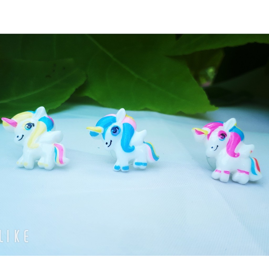 Nút cài dép Sticker Jibbitz hình Unicorn 3D cho sục bít đầu Cross Duet Baya