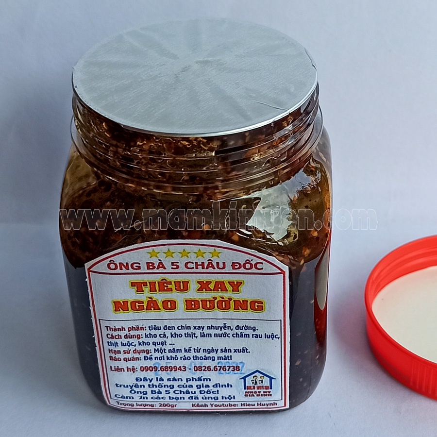 200gr Tiêu Xay Phú Quốc Ngào Đường Dùng Làm Gia Vị Chấm Rau, Kho Thịt, Cá Loại 1