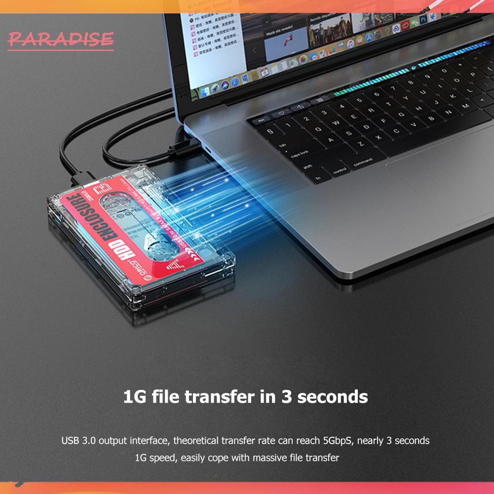 Hộp Đựng Ổ Cứng Trong Suốt 2.5 Inch Sata Hdd Ssd Orico 2580u3 Usb 3.0 | BigBuy360 - bigbuy360.vn