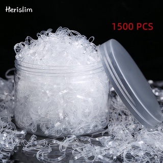 Bộ 1500 chun buộc tóc trong suốt dùng một lần tiện lợi cho bé gái