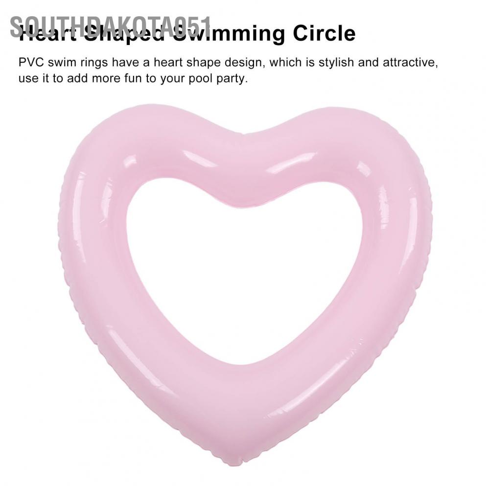 Hàng HOT Vòng tròn bơi hình trái tim cho trẻ em Chất liệu PVC chống rách dày 45cm bơm hơi【Southdakota051】