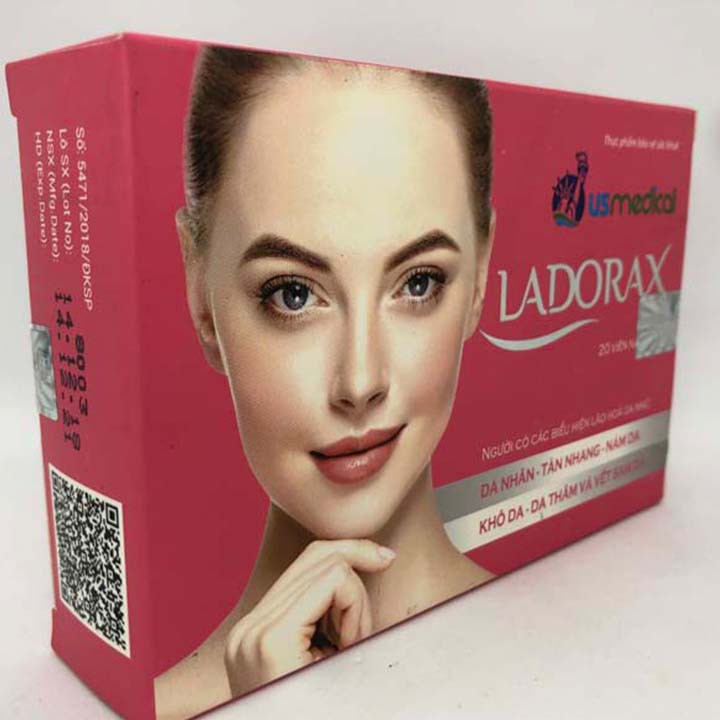 Viên Uống Trắng Da LADORAX Hộp 20 viên - Hạn Chế Quá Trình Lão Hóa Da - Coastlinecare Pharmacy