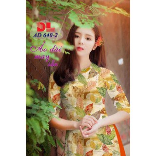 vải áo dài chiếc lá