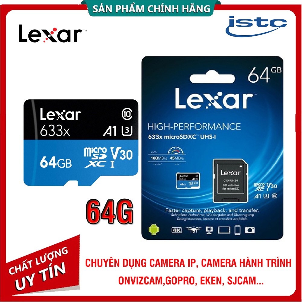 Thẻ nhớ Thẻ nhớ Lexar 32GB / Thẻ nhớ Lexar 64GB/ Thẻ nhớ Yoosee 32GB/ Thẻ nhớ Yoosee 64G