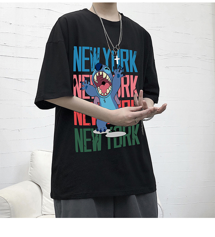 Áo Thun Nam In Hình Hoạt Hình Phong Cách Hip Hop Có 5 Màu (M-8Xl150Kg