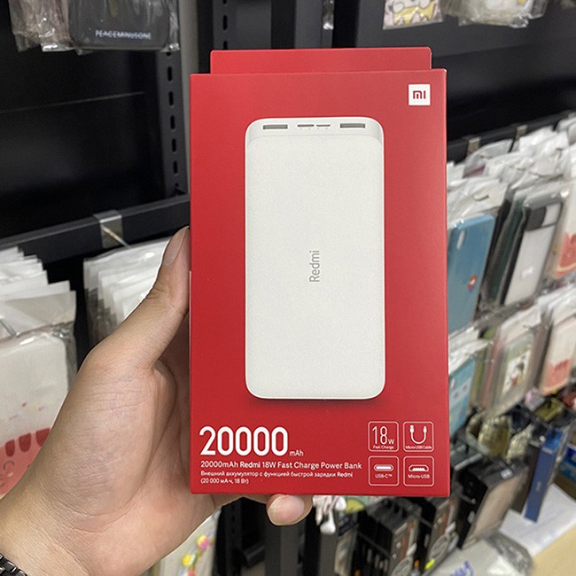 Pin, Sạc dự phòng Redmi Xiaomi 10000mAh, 20000mAh Chính Hãng, Sạc Nhanh 18W (Tặng Kèm Cáp Sạc)