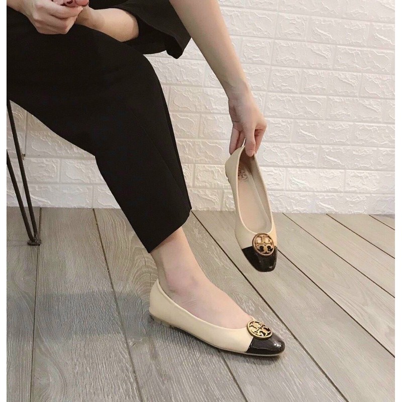Giày bệt nơ kép nhẹ nhàng tinh tế