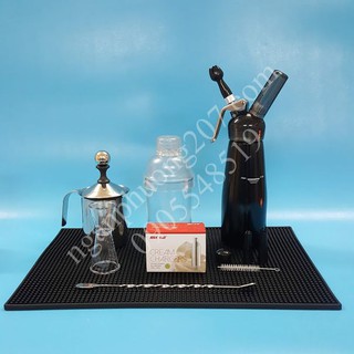 COMBO BÌNH XỊT KEM 500ML VÀ BỘ DỤNG CỤ PHA CHẾ 6 MÓN
