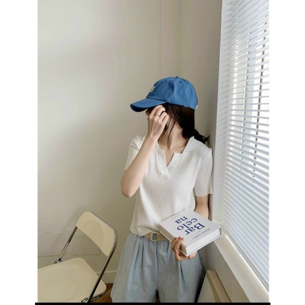 Áo thun cổ V tay ngắn Croptop A15