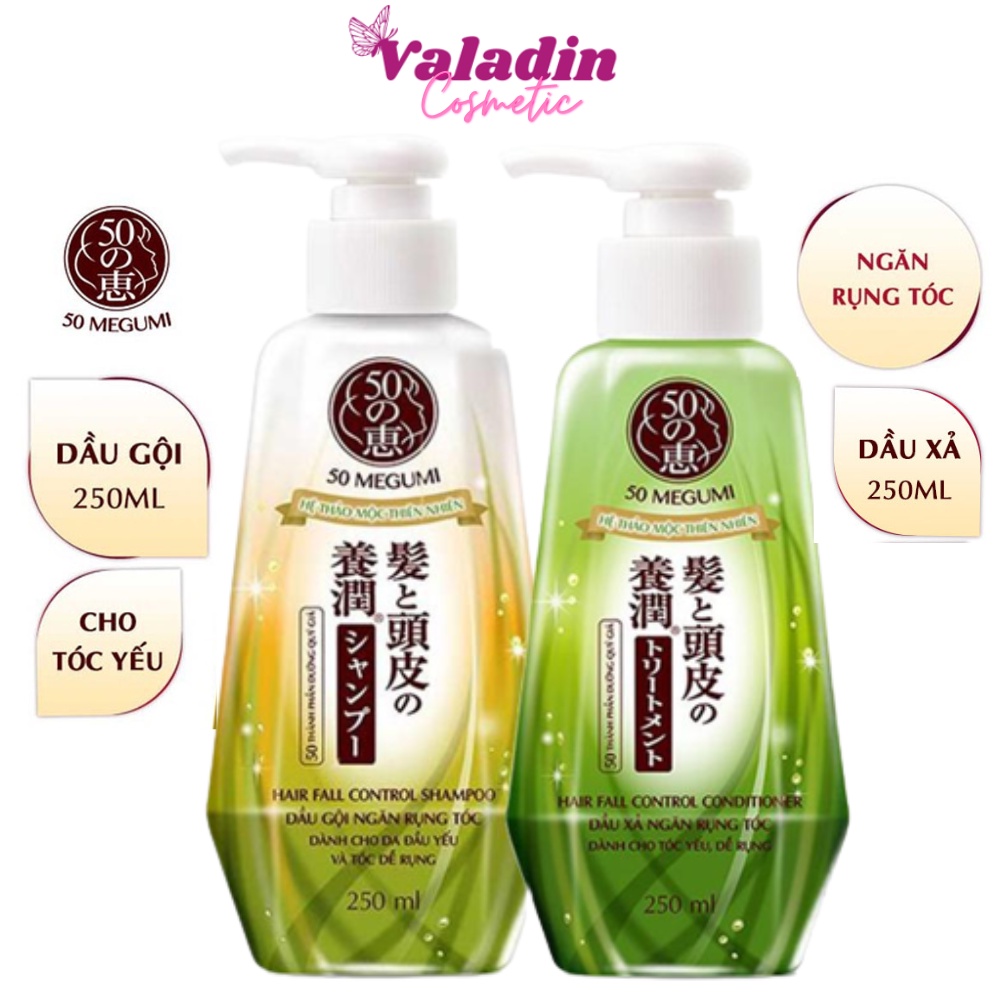 Dầu gội giảm rụng tóc/Dầu xả MEGUMI Hair Fall Control Shampoo dầu gội mọc tóc 250ml
