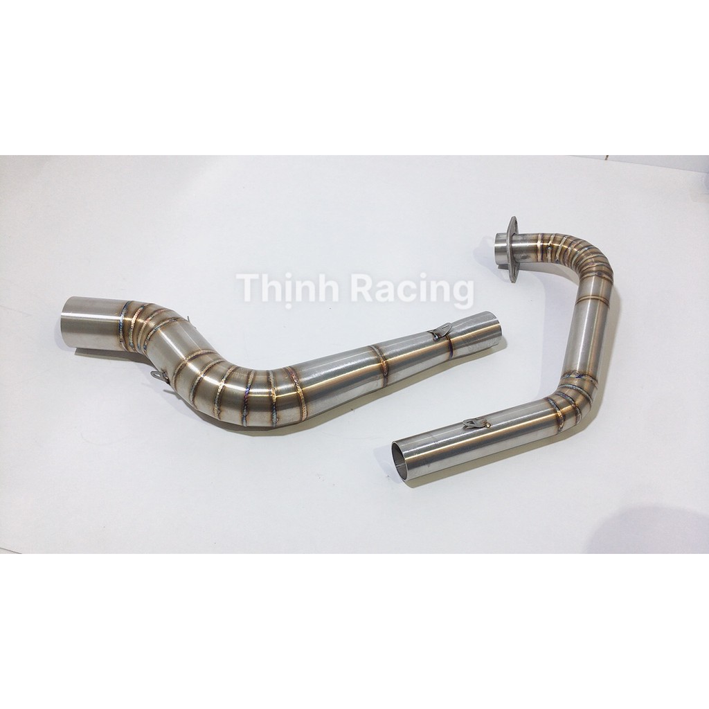 Cổ pô 2 khúc from Nlk size 34mm gắn Satria Raider f150 from drag chuẩn inox 304