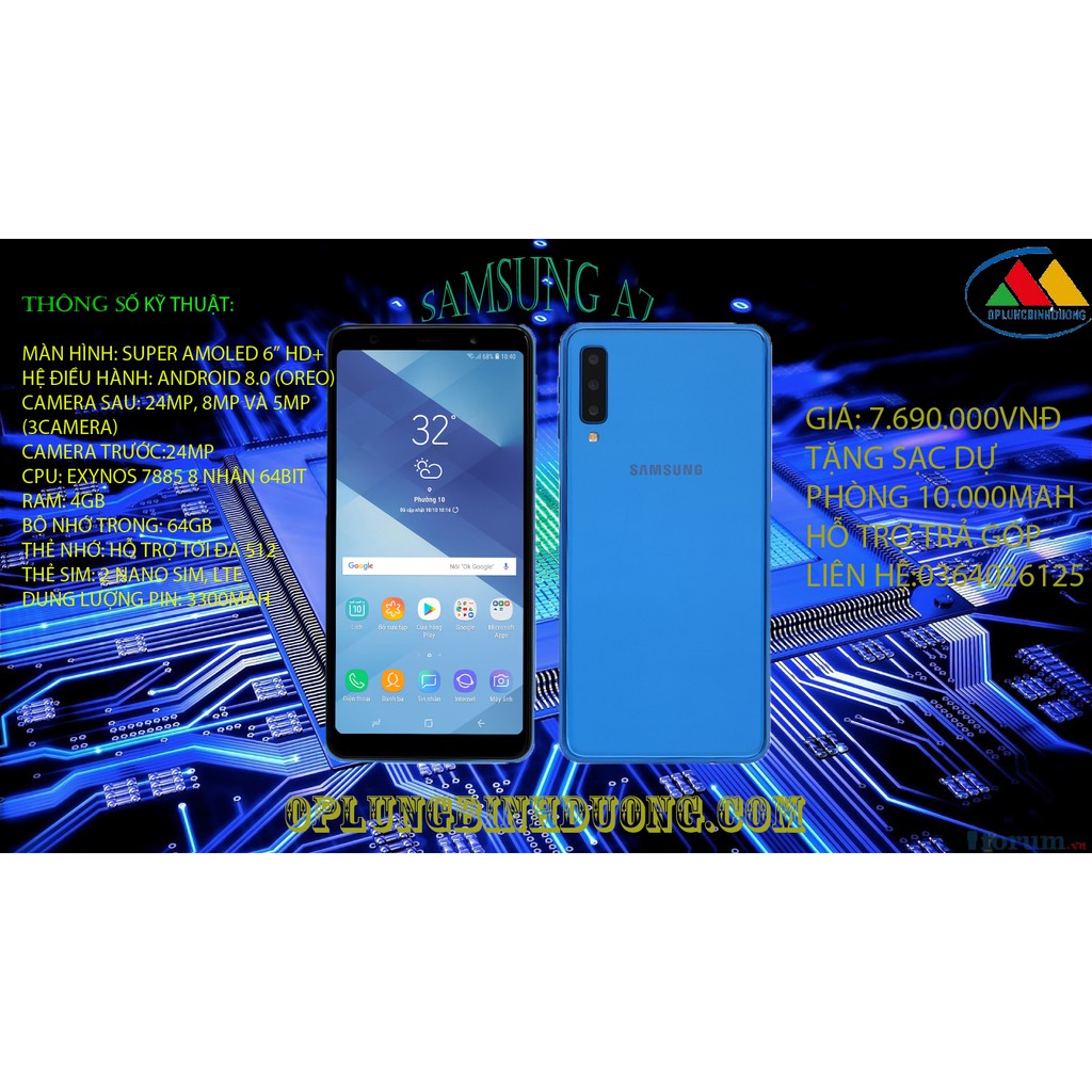 SAMSUNG A7 4/64GB BẢO HÀNH 12 THÁNG | BigBuy360 - bigbuy360.vn