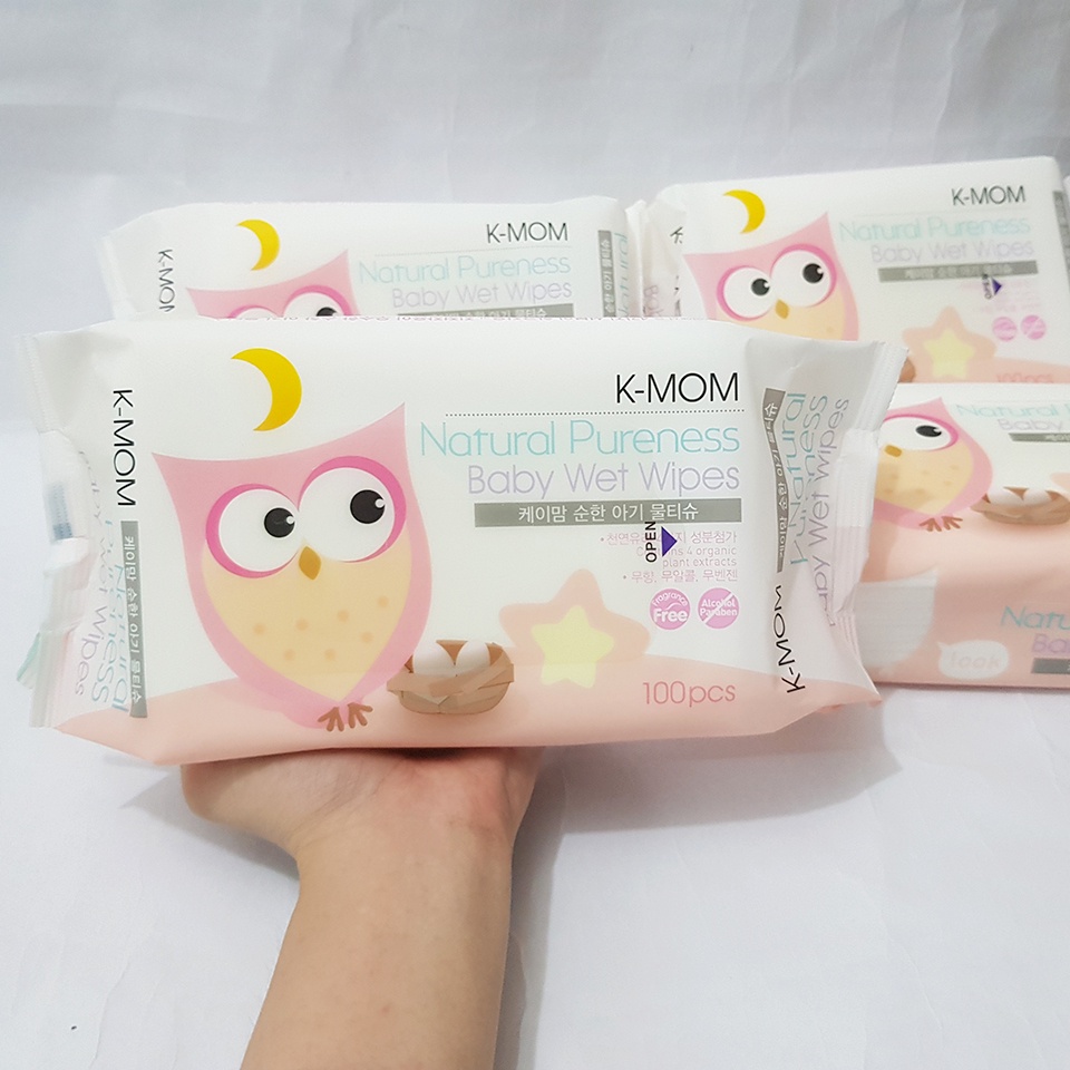 [Mã SKAMLTSM9 giảm 10% đơn 99K] Khăn Ướt Cho Bé K-Mom Gói 100 Tờ Cao Cấp Hàn Quốc - 8809323131109