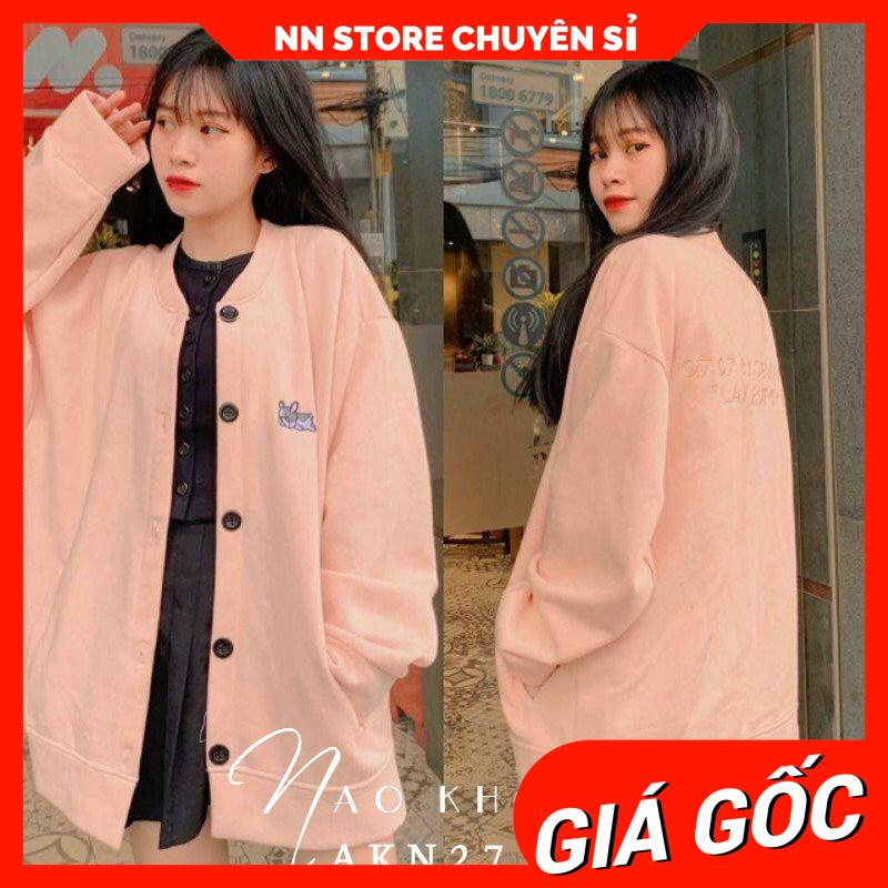 ÁO KHOÁC NỈ BÔNG CARDIGAN THÊU CÚN CỰC HOT AKN27 ⚡FREESHIP⚡100% ẢNH THẬT⚡ NN CHUYÊN SỈ - NN STORE