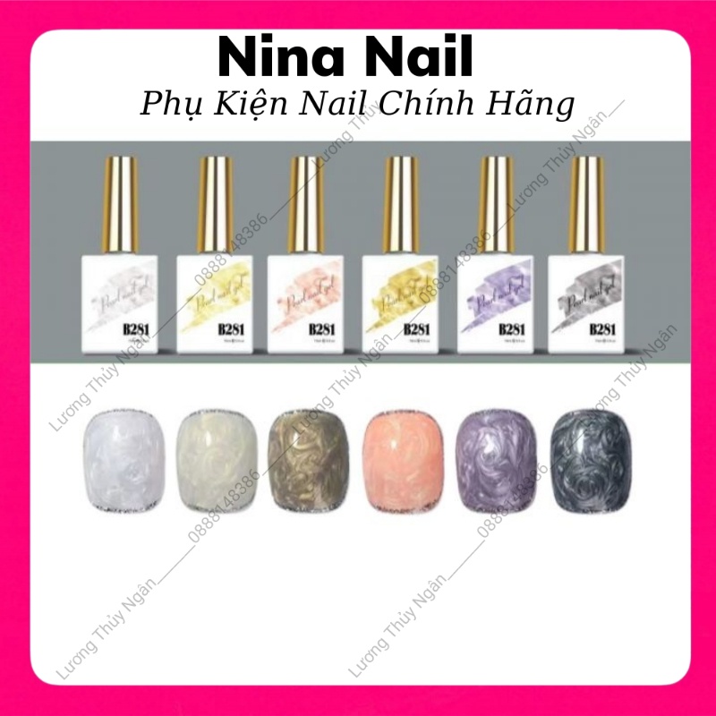 Gel Ánh Trai Nail B281 Cao Cấp 6 Màu Chai 15ml
