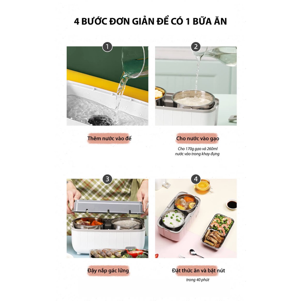 Hộp cơm văn phòng cắm điện Unie UV-P1 Hàng cao cấp - Hàng chính hãng, bảo hành 6 tháng | BigBuy360 - bigbuy360.vn