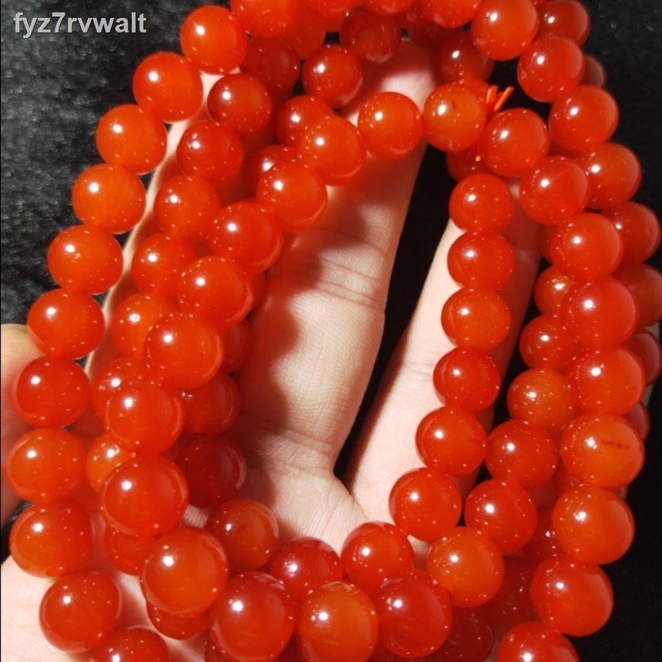 Vật liệu tốt tự nhiên Tứ Xuyên nam mã não đỏ 108 hạt cầu nguyện nhiều vòng tay anh đào tươi cổ và nữ quà tặng