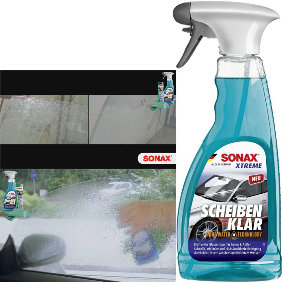 Chai xịt vệ sinh kính, làm sạch và trong kính Extreme SONAX Xtreme Glass Clear NanoPro 238241