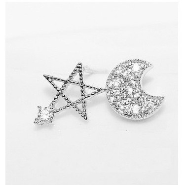 Bông tai trăng sao - bạc 925