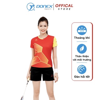 Áo Thể Thao Nữ DONEXPRO Lên Dáng Chuẩn, Thiết Kế Năng Động, Thời Thượng, Chất Liệu Poly Mè Bền, Thoáng Khí AC-3615