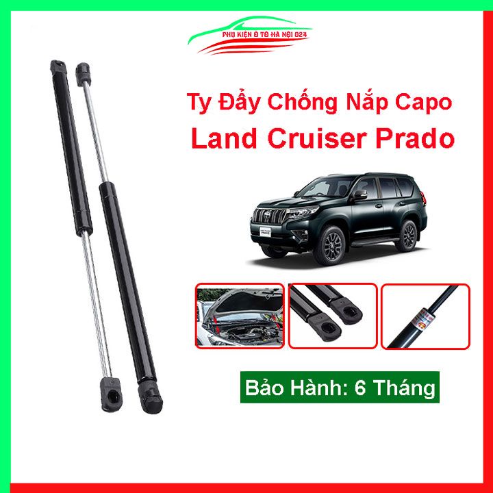 Bộ ty thủy lực ben hơi chống nắp capo Land Cruiser Prado tự động kèm phụ kiện lắp
