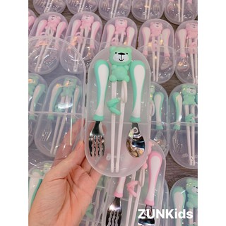 Bộ dụng cụ ăn 4 chi tiết -ZUNKids