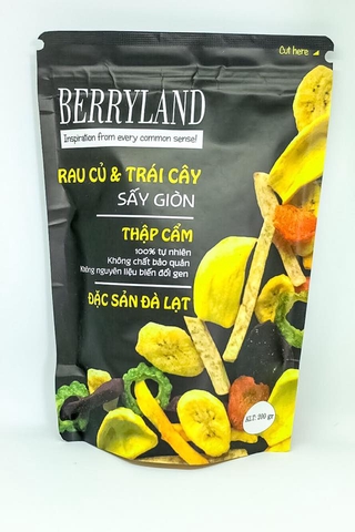 Rau củ trái cây Đà Lạt sấy Berryland 200g