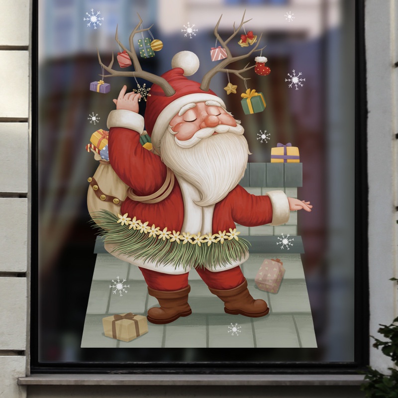 Sticker Dán Tường Trang Trí Giáng Sinh Năm Mới