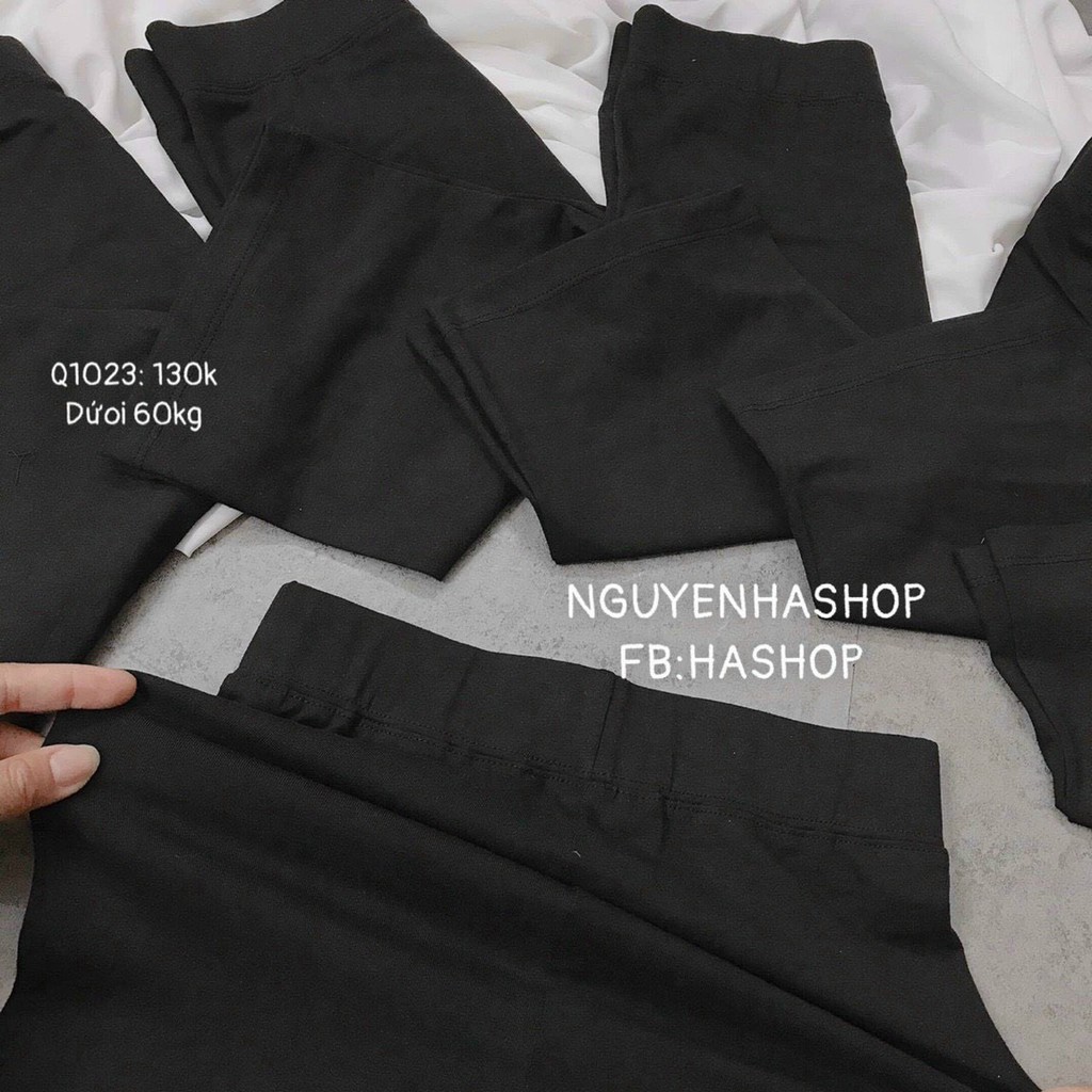 siêu hot quần thun lửng màu đen dáng ôm