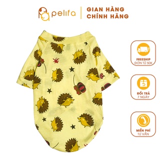 Quần áo thú cưng, áo thun cotton hình nhím - Pelifa