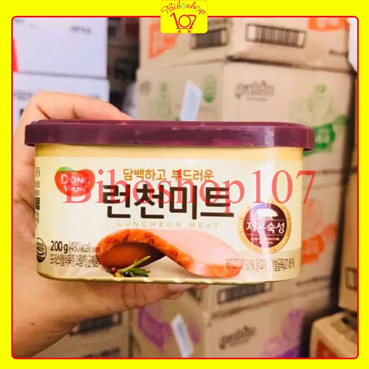 💥💧[GIÁ RẺ]💥💧 [HOT] Thịt Hộp Hàn Quốc Loại Ngon Luncheon Meat 200G [SIÊU HOT]💥💧