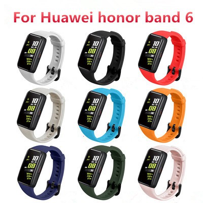 Dây đeo silicon màu trơn thay thế cho Huawei Honor Band 6