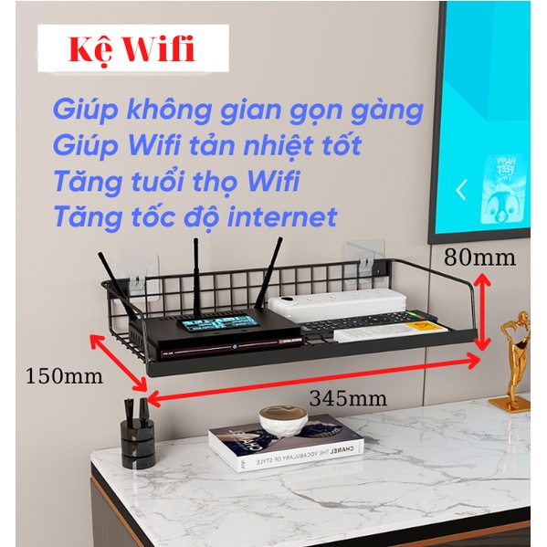Kệ Đặt Moderm Wifi Treo Tường Hoặc Đặt Dưới Mặt Bàn Giúp Modern Tản Nhiệt Tốt Tăng Tuổi Thọ Và Tốc Độ Của Kết Nối Mạng.