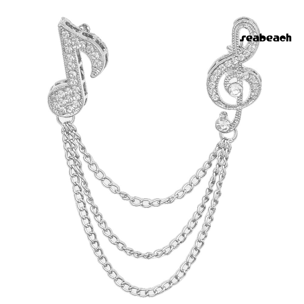 Ghim Cài Áo Hình Nốt Nhạc Đính Đá Nhân Tạo Thời Trang Cho Nữ