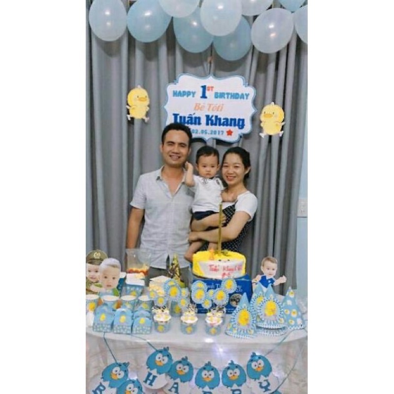 Hastang Bản tên ghép hình chibi trang trí sinh nhật cho bé