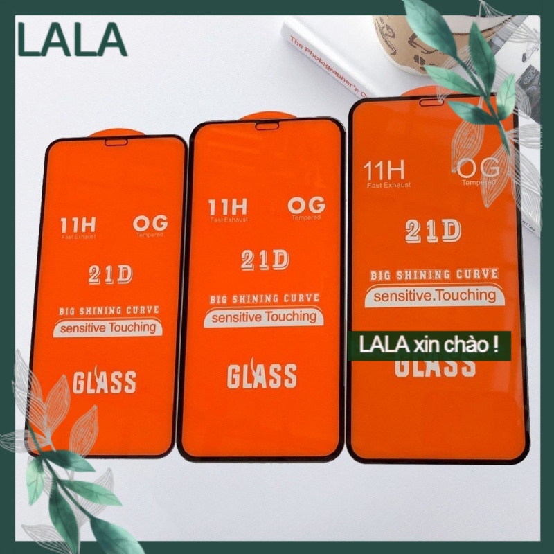 Kính cường lực iphone 21D full màn hình - 6/6s/7/7plus/8/8plus/plus/x/xr/xs/11/12/pro/max/13/13Pro/13promax/14/14Promax
